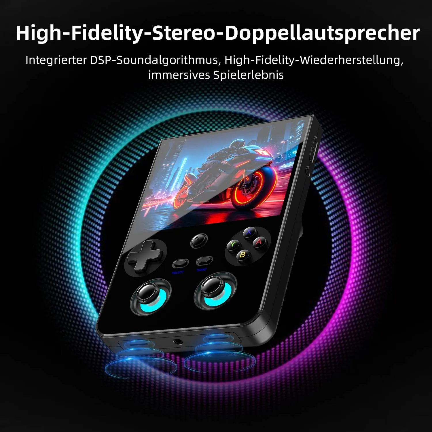 Aktives Kühlsystem mit Hochgeschwindigkeitslüfter am Anbernic RG 477V